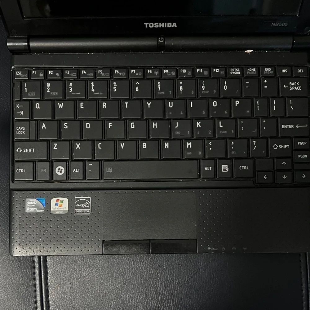 Toshiba Small Laptop with Power Adapter